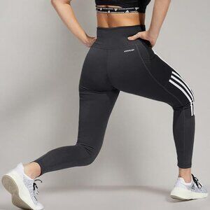 New Adidas Active Tight Women's Size L Black High Rise Fit 3-Stripe Aeroready